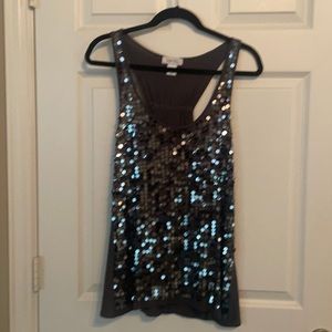 Super cute racer back, sequin tank. Size XL. Great condition